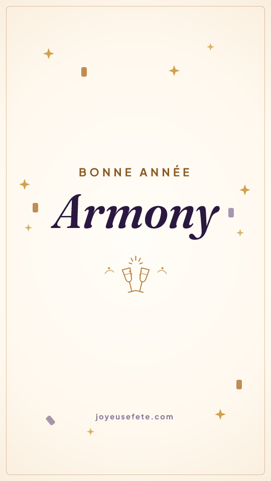 Image « Bonne année Armony » au format story