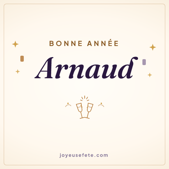 Image carrée « Bonne année Arnaud » pour WhatsApp