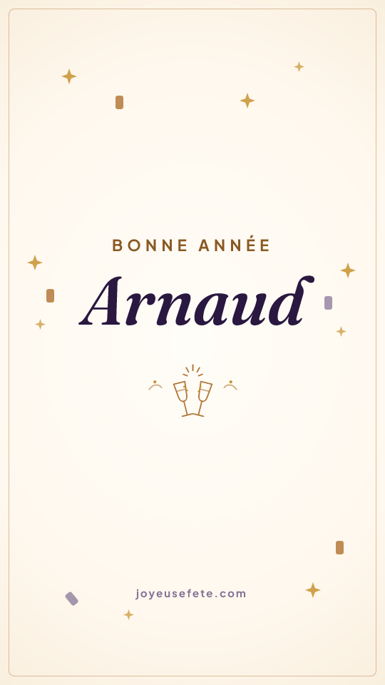 Image « Bonne année Arnaud » au format story