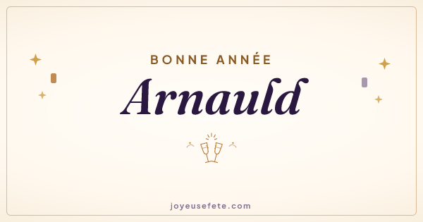 Image « Bonne année Arnauld » au format large