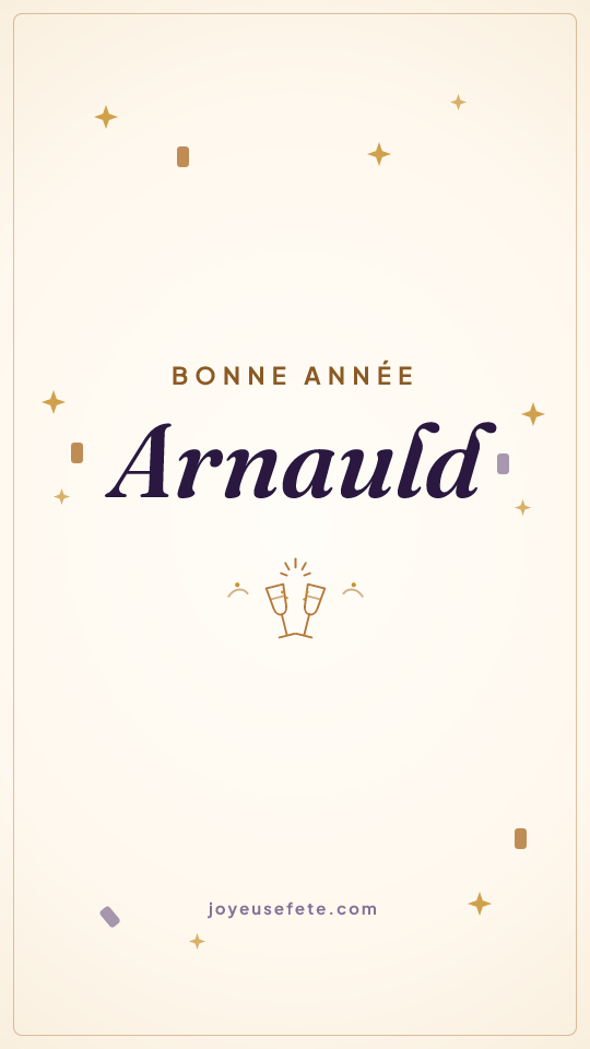Image « Bonne année Arnauld » au format story