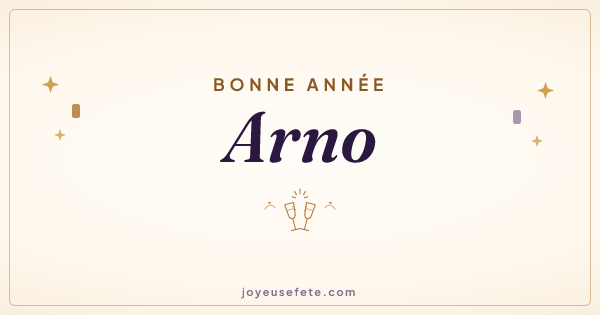 Image « Bonne année Arno » au format large