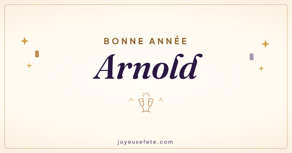 Image « Bonne année Arnold » au format large
