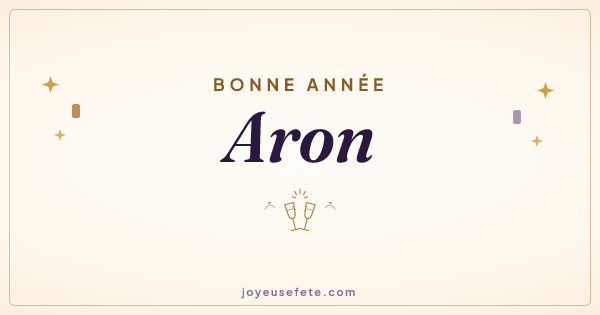Image « Bonne année Aron » au format large