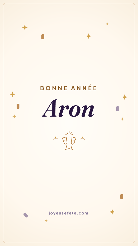 Image « Bonne année Aron » au format story