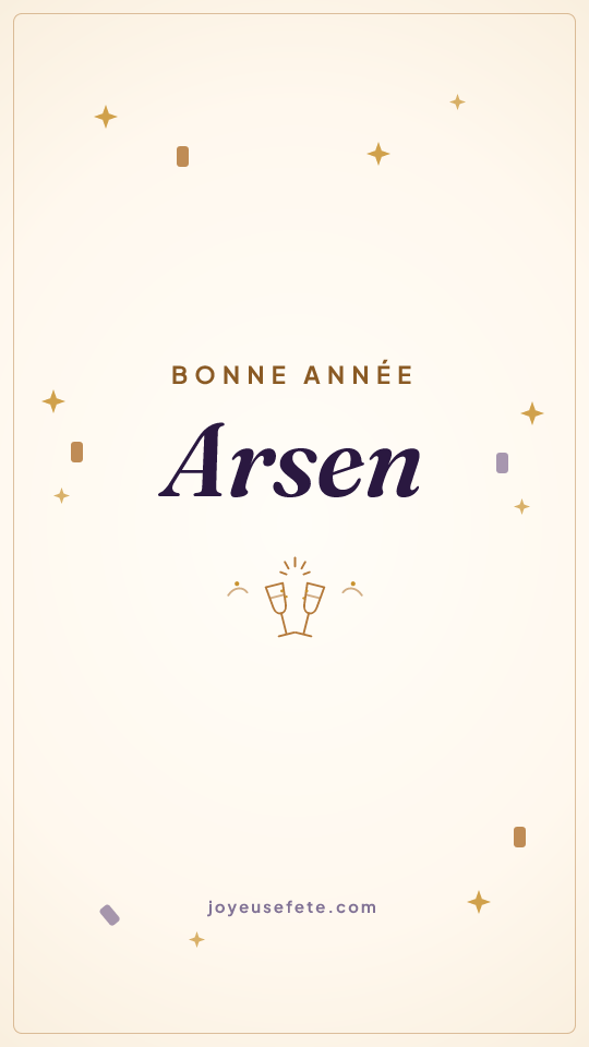 Image « Bonne année Arsen » au format story