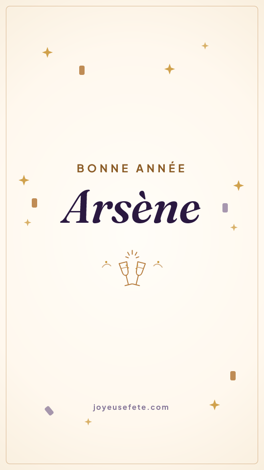 Image « Bonne année Arsène » au format story
