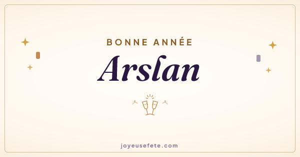 Image « Bonne année Arslan » au format large