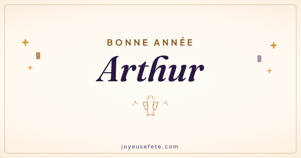 Image « Bonne année Arthur » au format large