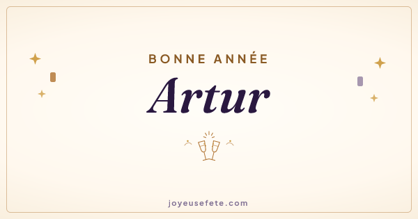 Image « Bonne année Artur » au format large