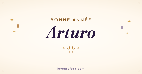Image « Bonne année Arturo » au format large