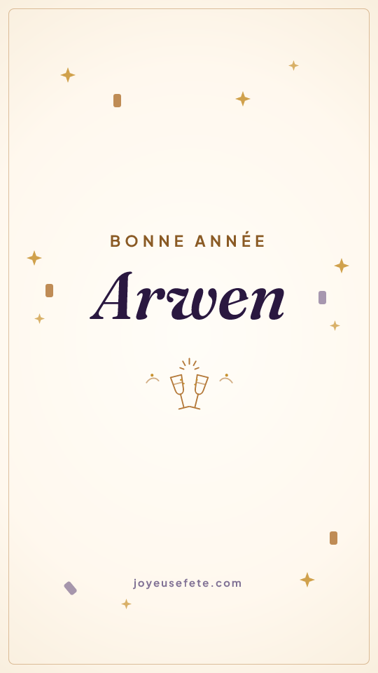 Image « Bonne année Arwen » au format story