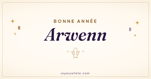 Image « Bonne année Arwenn » au format large
