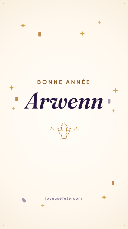 Image « Bonne année Arwenn » au format story
