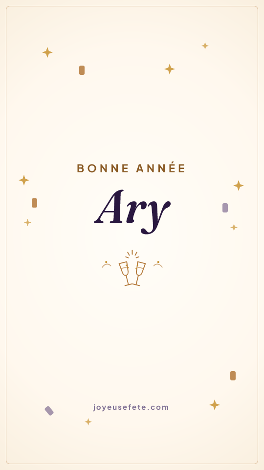 Image « Bonne année Ary » au format story