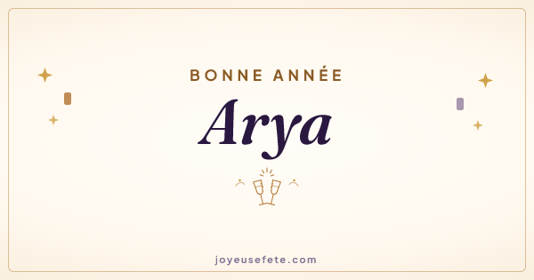 Image « Bonne année Arya » au format large
