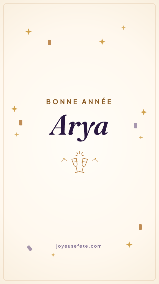 Image « Bonne année Arya » au format story
