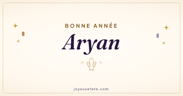 Image « Bonne année Aryan » au format large
