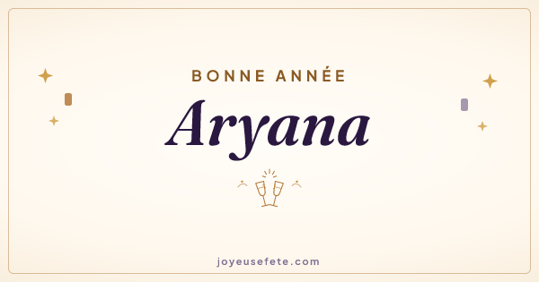 Image « Bonne année Aryana » au format large