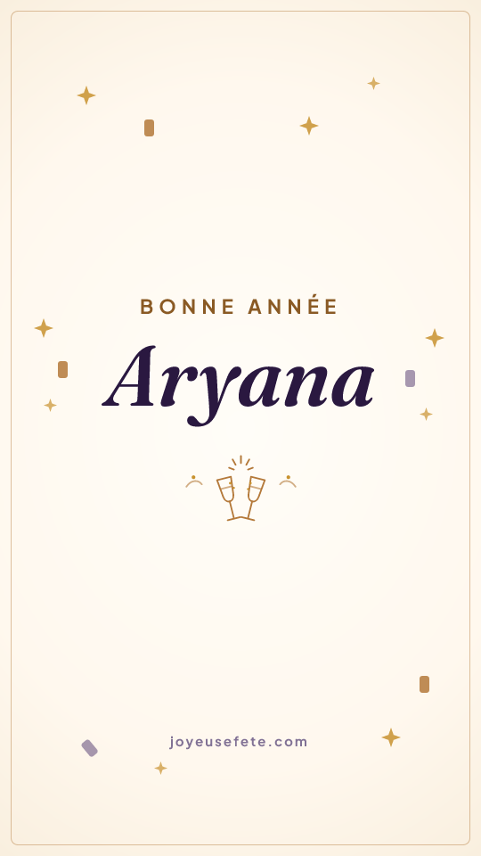 Image « Bonne année Aryana » au format story