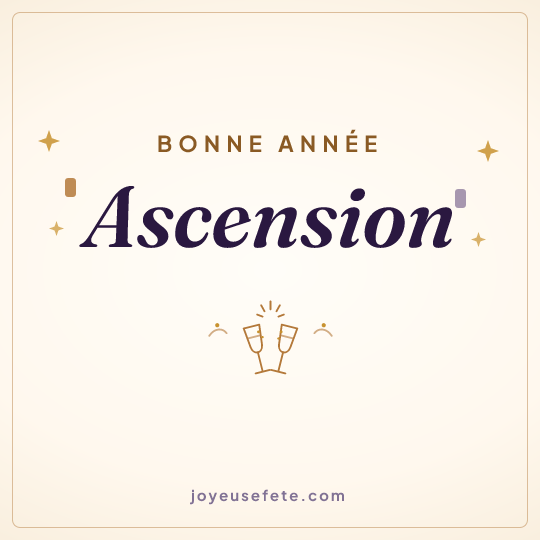 Image carrée « Bonne année Ascension » pour WhatsApp