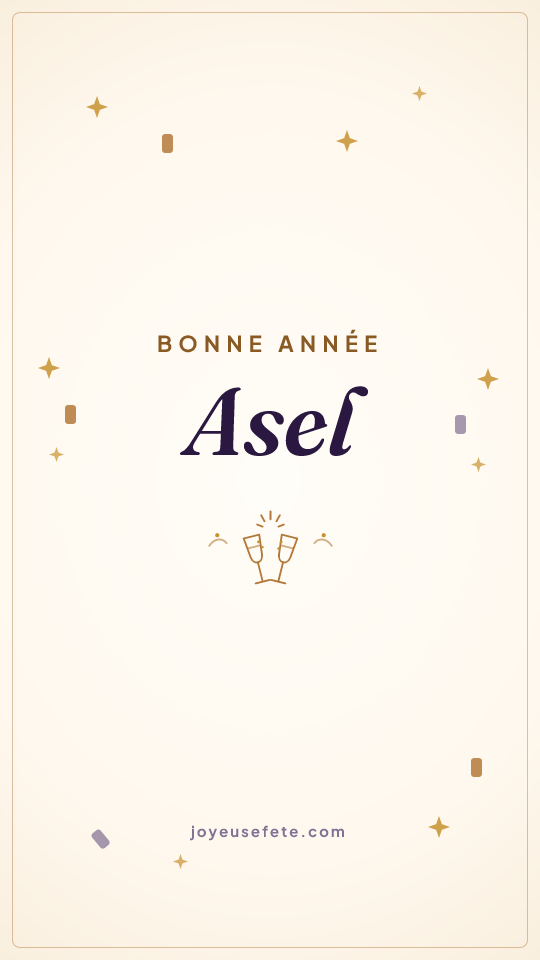 Image « Bonne année Asel » au format story