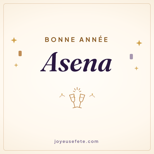 Image carrée « Bonne année Asena » pour WhatsApp