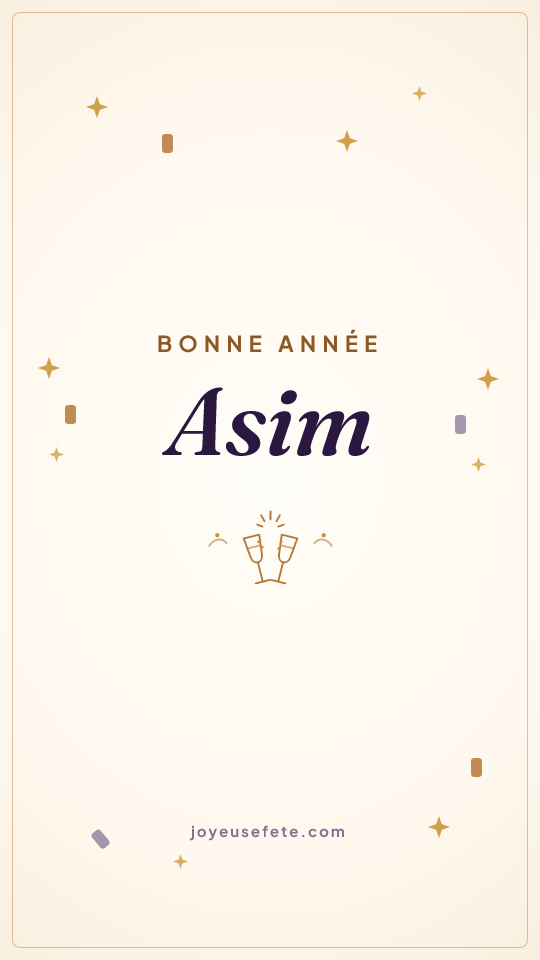 Image « Bonne année Asim » au format story