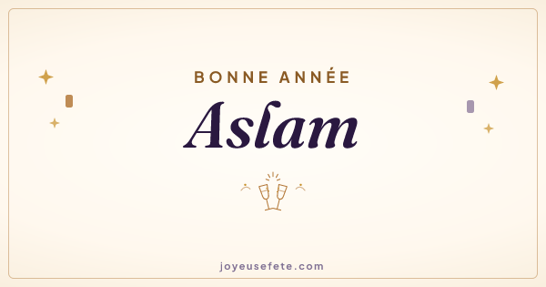 Image « Bonne année Aslam » au format large