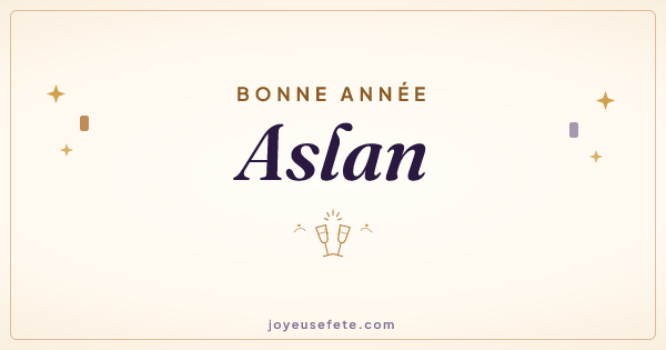 Image « Bonne année Aslan » au format large