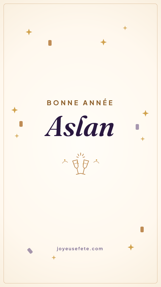 Image « Bonne année Aslan » au format story