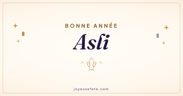 Image « Bonne année Asli » au format large