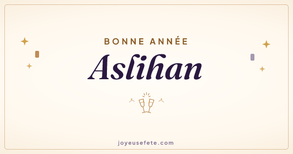 Image « Bonne année Aslihan » au format large