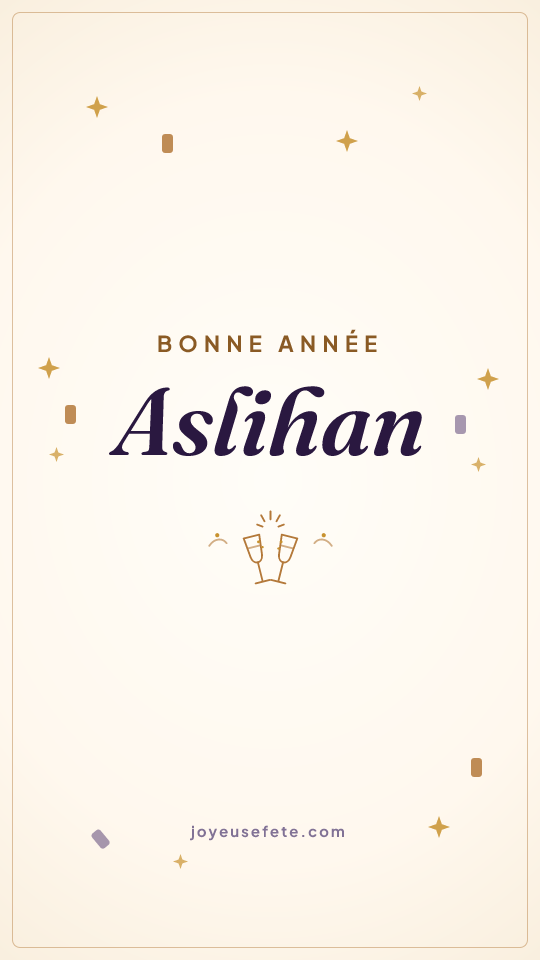 Image « Bonne année Aslihan » au format story