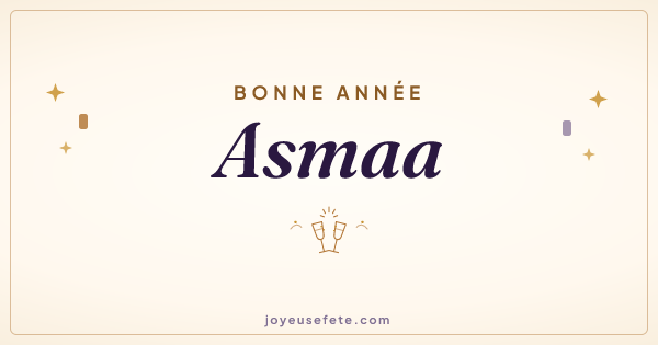 Image « Bonne année Asmaa » au format large