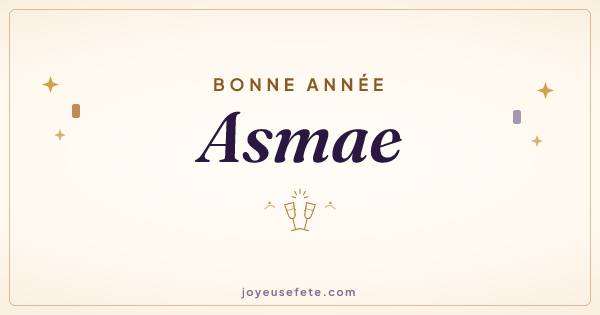 Image « Bonne année Asmae » au format large