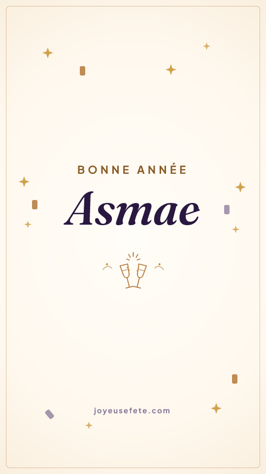 Image « Bonne année Asmae » au format story