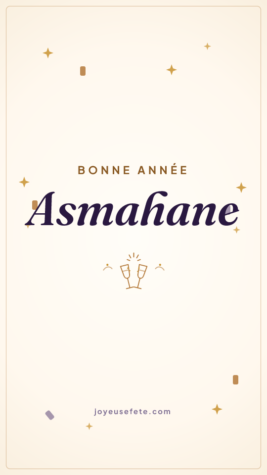 Image « Bonne année Asmahane » au format story