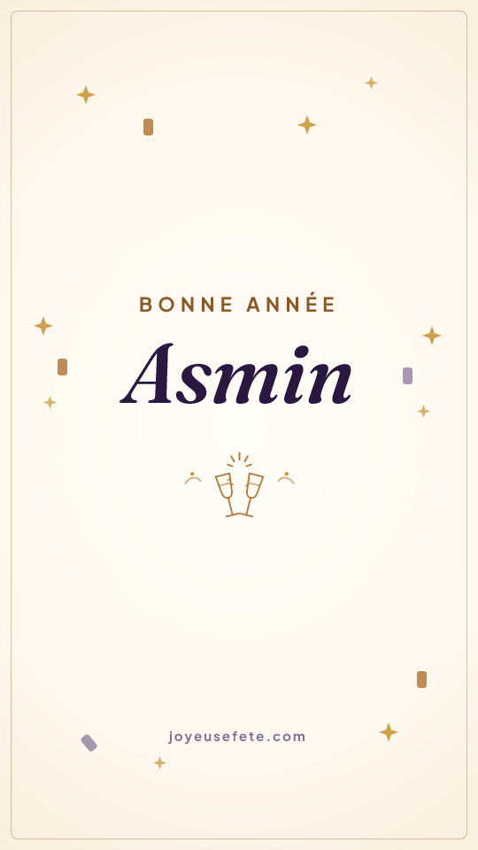Image « Bonne année Asmin » au format story