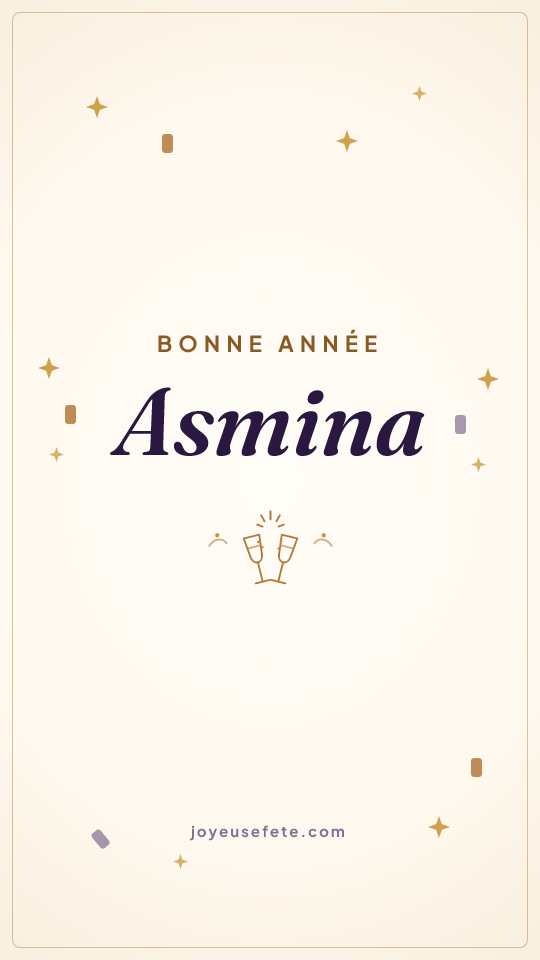 Image « Bonne année Asmina » au format story