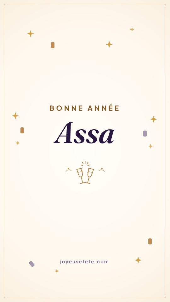 Image « Bonne année Assa » au format story