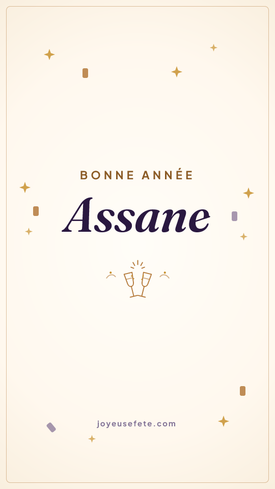 Image « Bonne année Assane » au format story