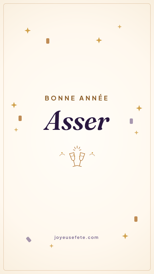 Image « Bonne année Asser » au format story