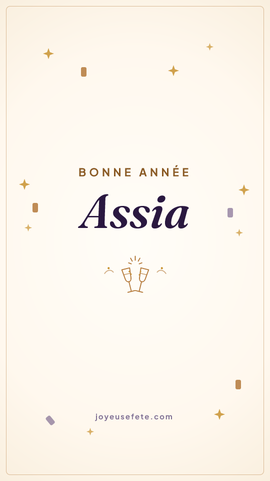 Image « Bonne année Assia » au format story