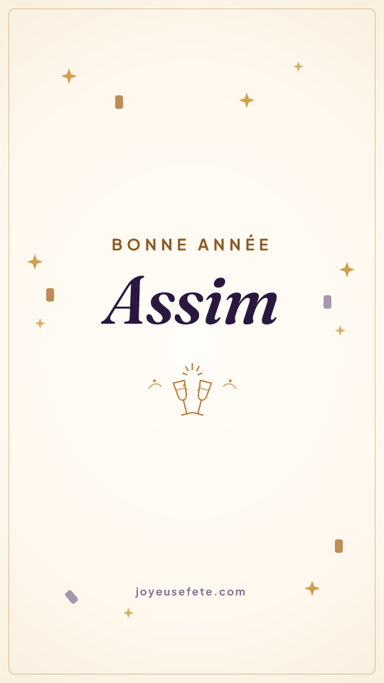 Image « Bonne année Assim » au format story