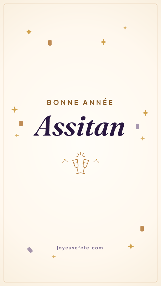 Image « Bonne année Assitan » au format story