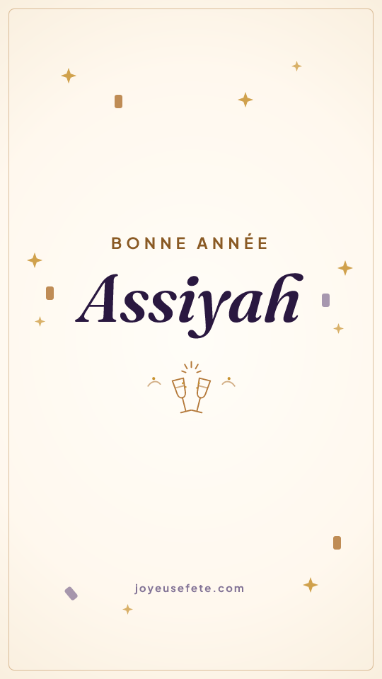 Image « Bonne année Assiyah » au format story
