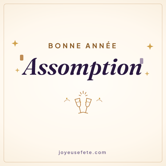 Image carrée « Bonne année Assomption » pour WhatsApp