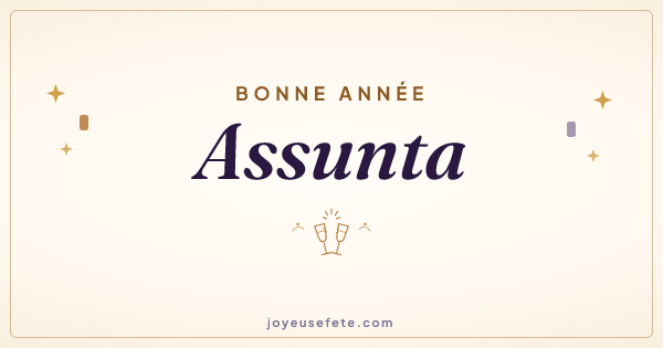 Image « Bonne année Assunta » au format large