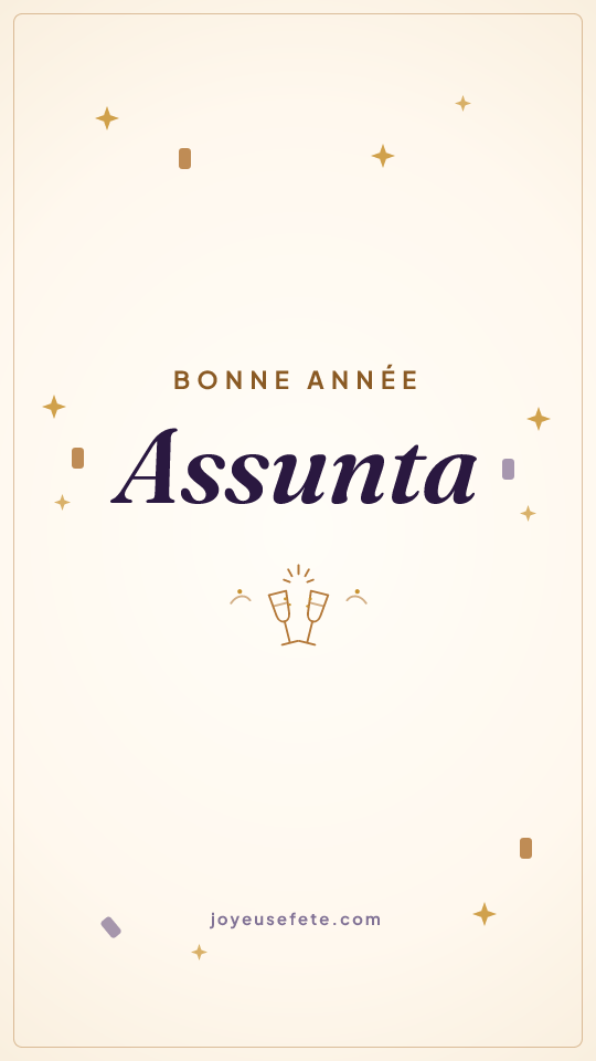 Image « Bonne année Assunta » au format story